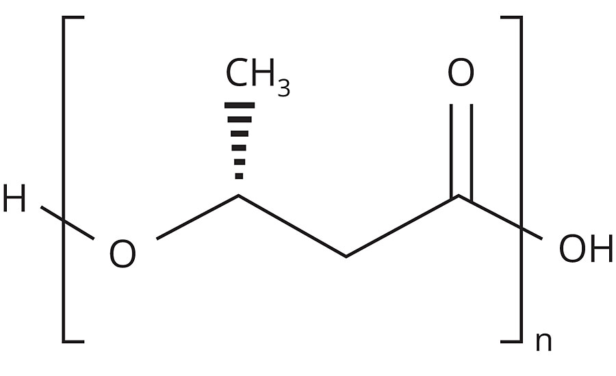 分子结构polyhydroxybutyrate (PHB)