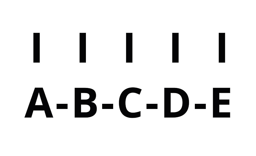 所用的聚合物n = 5的示意图
