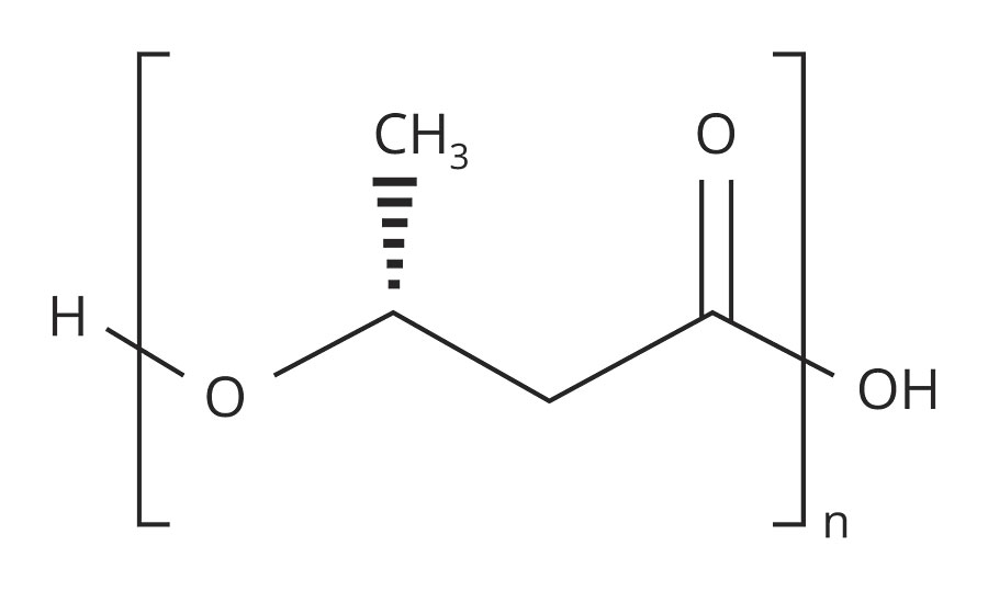 聚羟基丁酸酯(PHB)的分子结构